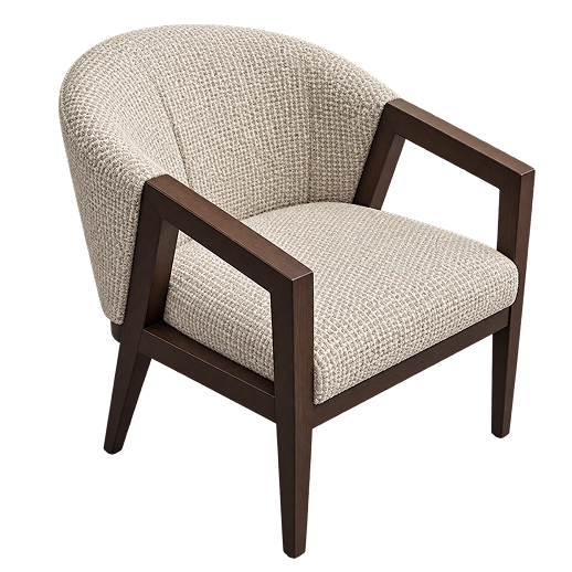 Oak Curve Arm Chair