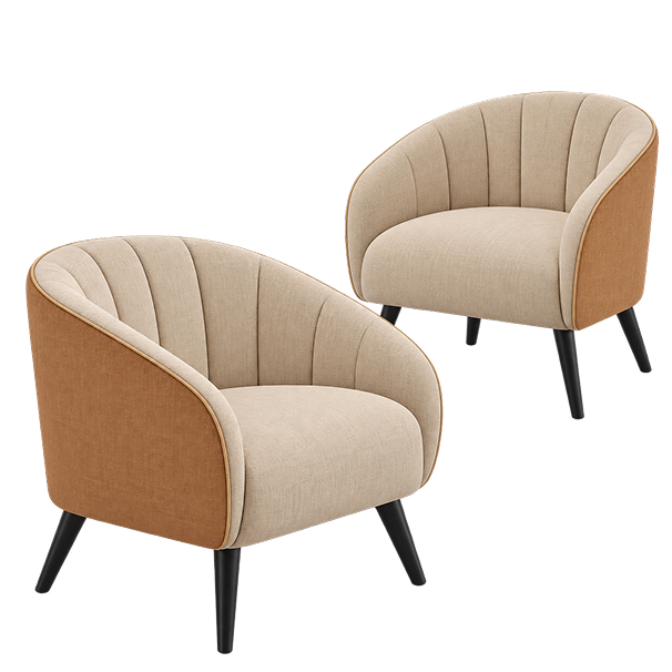 Fluted Barrel Arm Chair