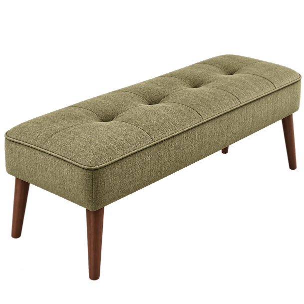 Button-Tufted Upholstered Bench
