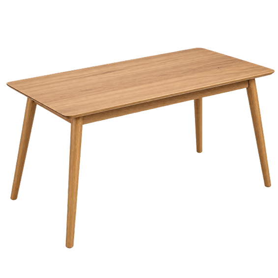Rectangular Wooden Dining Table with Metal Frame