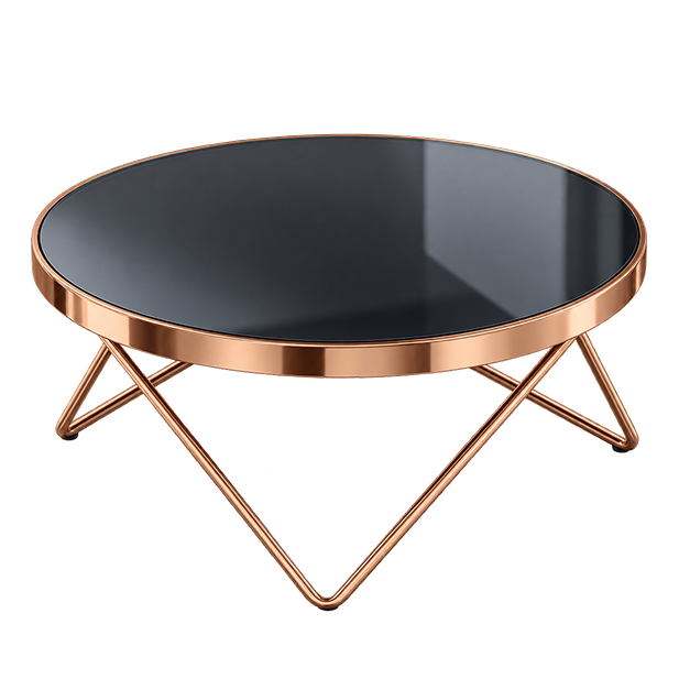 Round PVD Metal Coffee Table