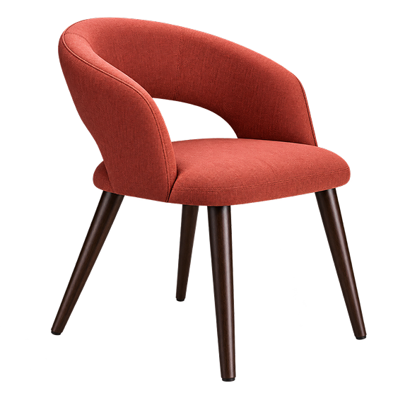 Curved Open-Back Dining Chair