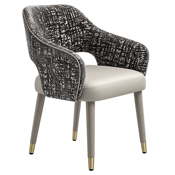 Contemporary Upholstered Dining Armchair