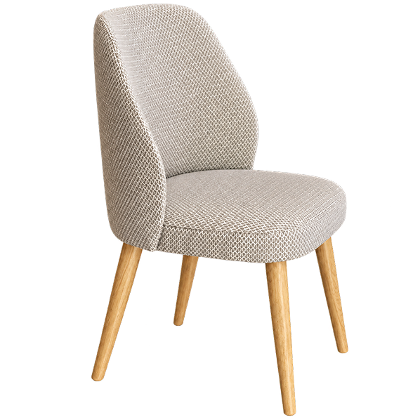 Modern Curved Upholstered Dining Chair