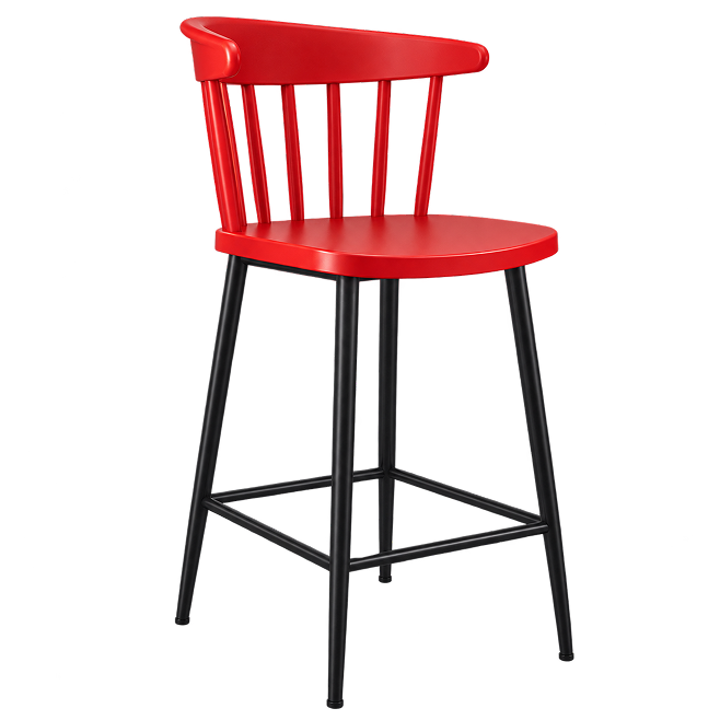 Contemporary Rope Back Upholstered Bar Stool