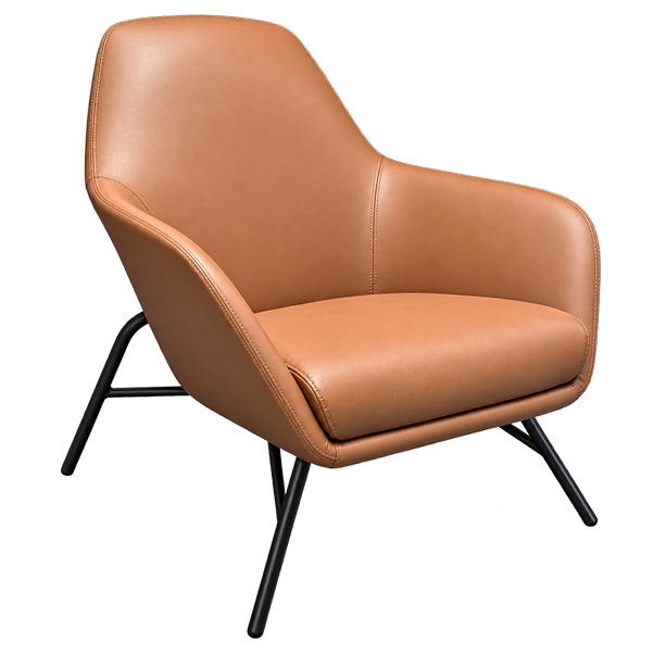 Contemporary Leather Lounge Armchair