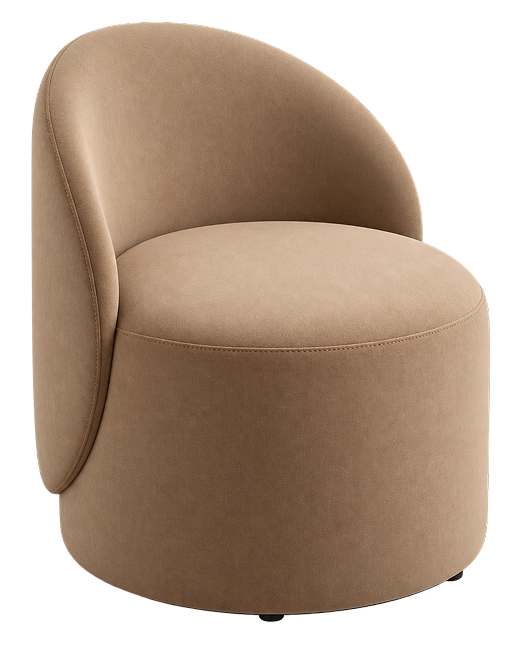 Curved Barrel Ottomans