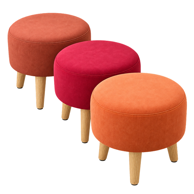 Geometric Upholstered Pentagon Ottoman Stool