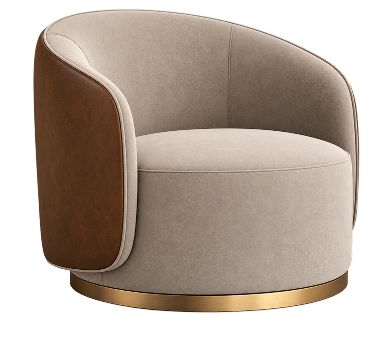Olive Quilted Lounge Chair