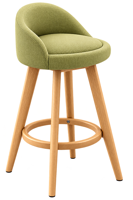 Sage Upholstered Oak Bar Stool