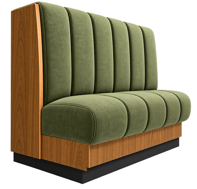 Sagewood Velvet Booth Seating