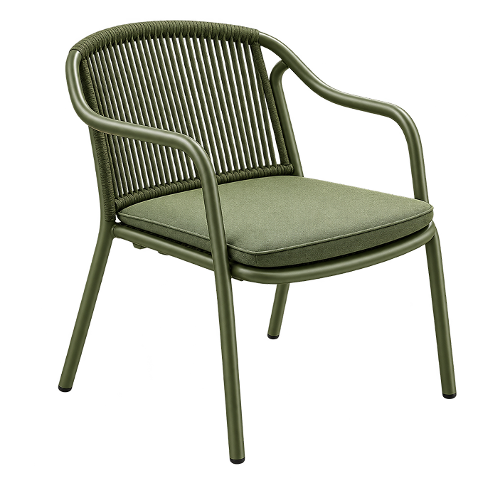 Olive Woven Rope Café Chair