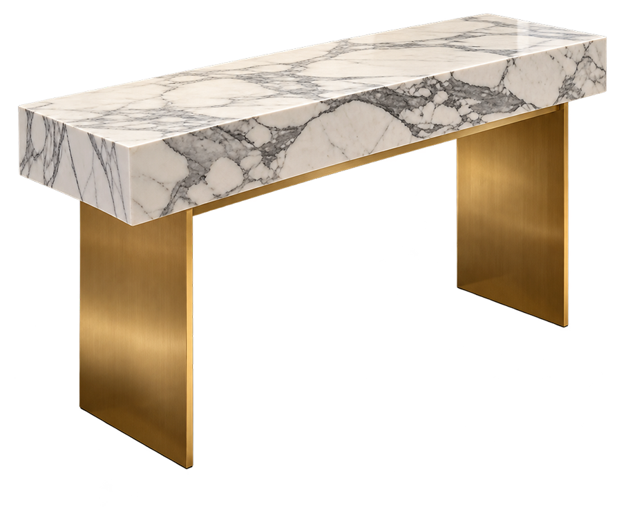 Luxury Marble & Brass Console Table