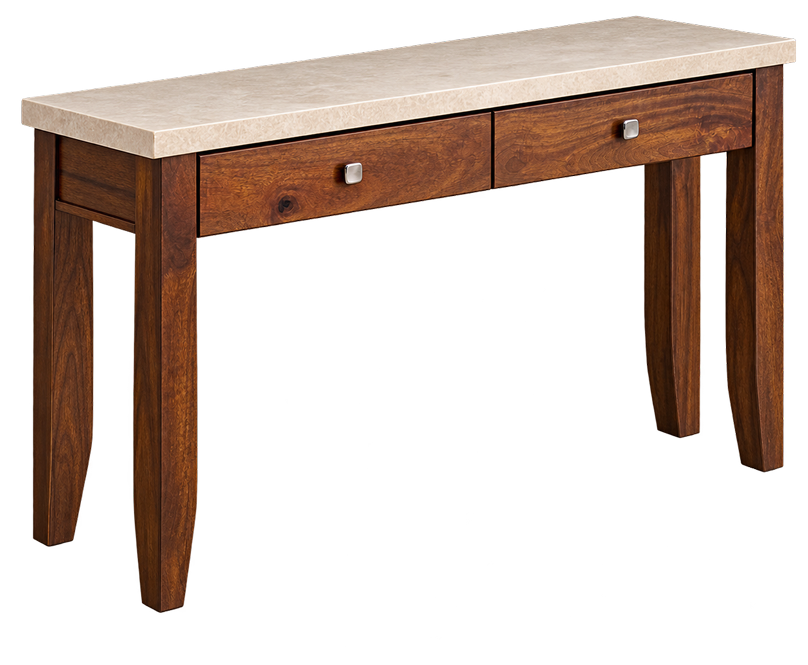 Classic Walnut Console with Marble Top