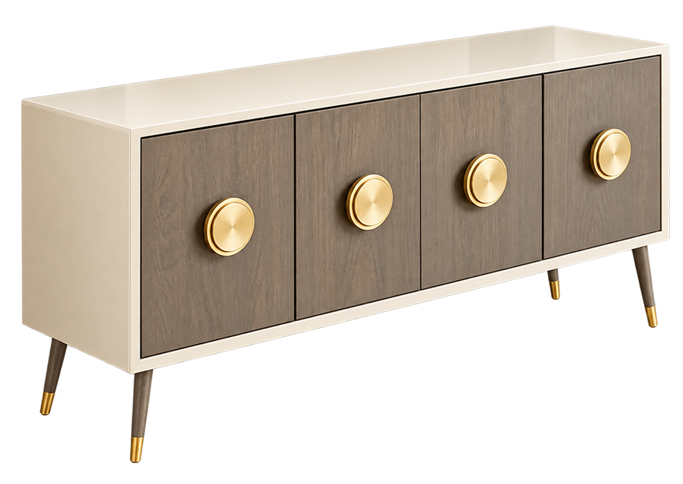 Walnut Open-Frame Console Table