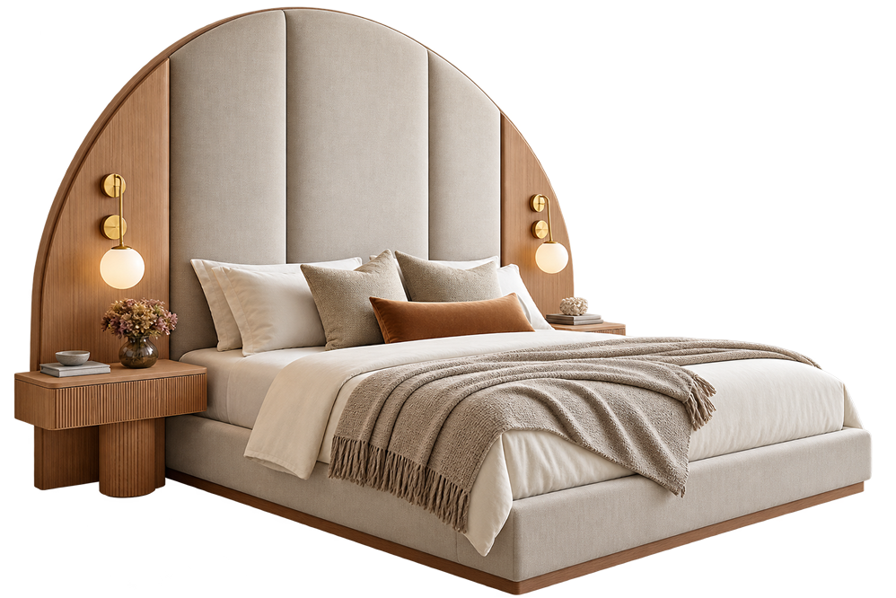 Luxury Arched Upholstered Bed