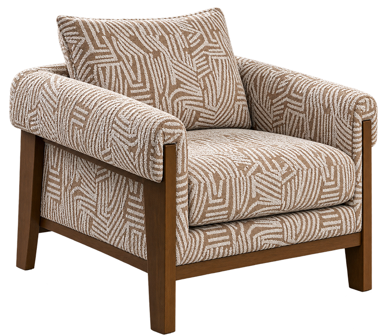Geometric Bouclé Lounge Chair