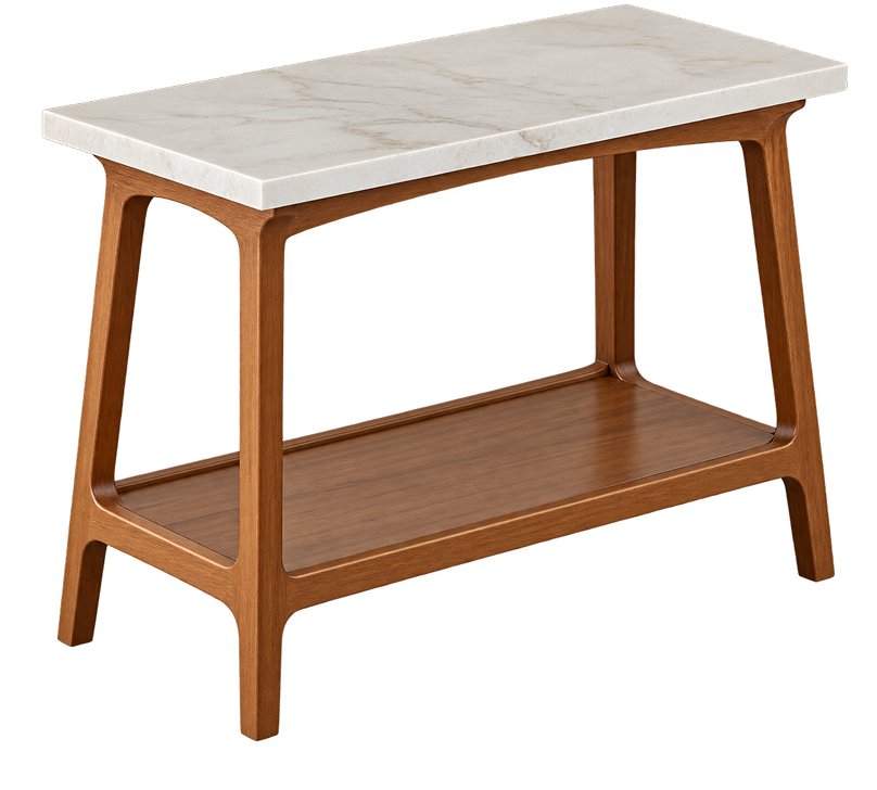 Scandinavian Marble Console Table