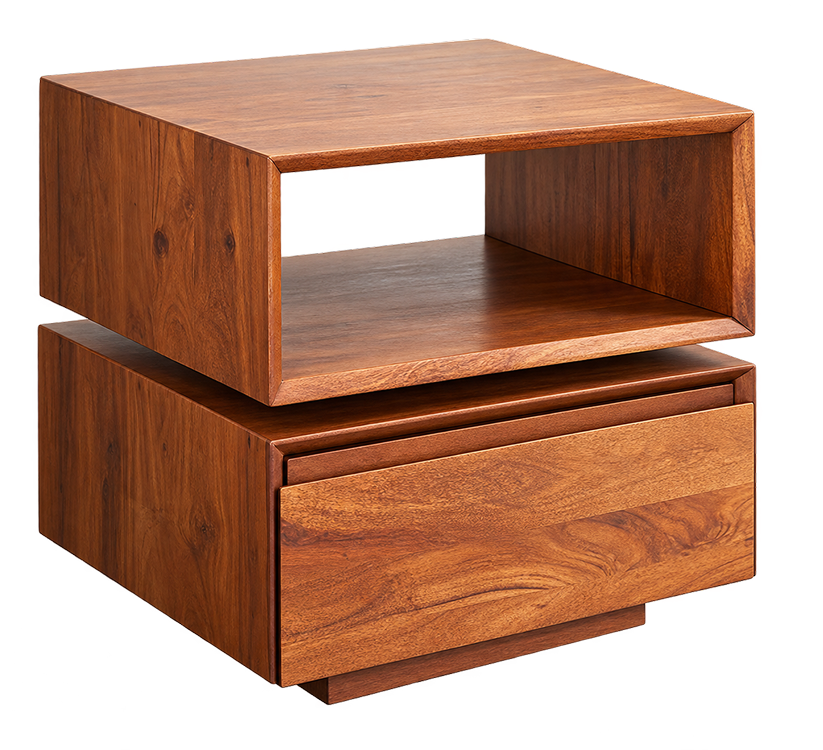Modern Warm Wood Floating Nightstand