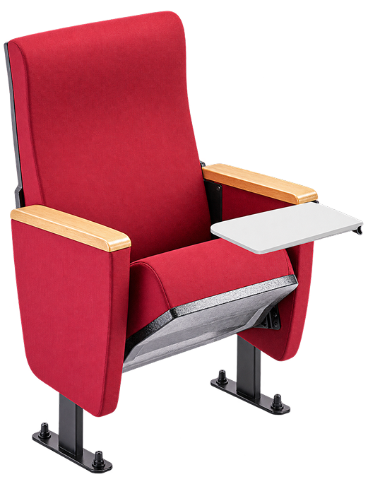 Premium Red Auditorium Chair with Writing Tablet