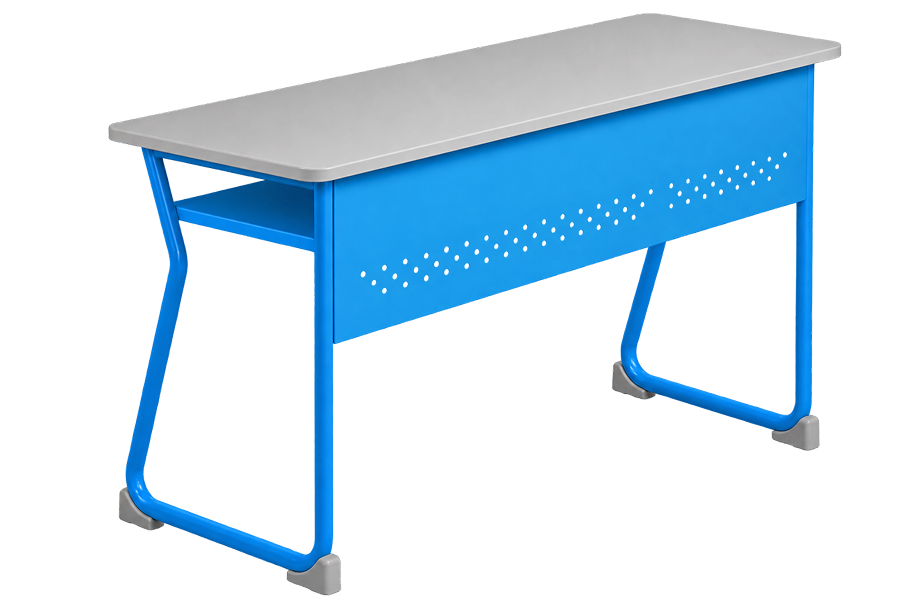 Modern Blue Metal School Desk