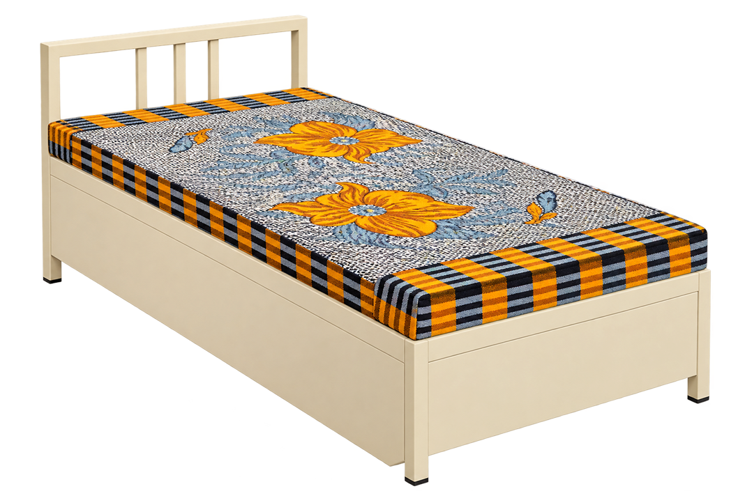 Modern Ivory Metal Single Bed