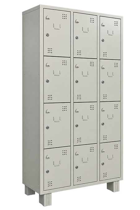 12-Door Steel Locker Cabinet