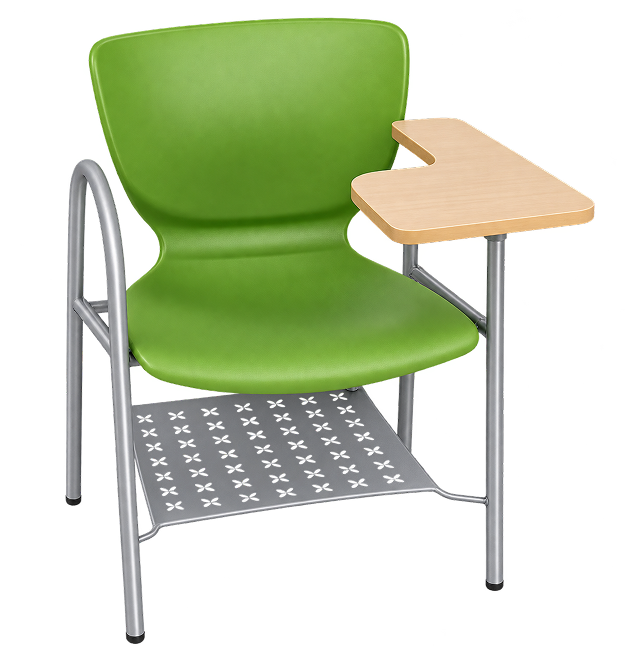 Modern Green Classroom Chair with Tablet