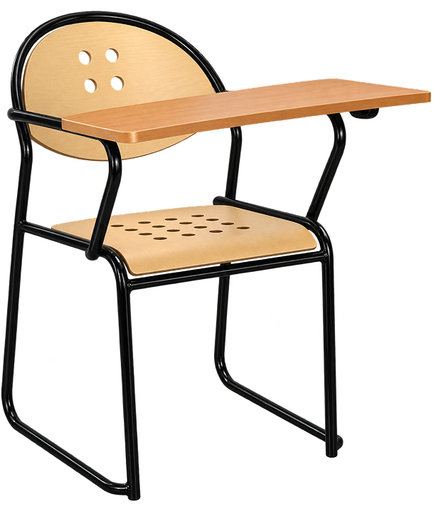 Modern Wooden Tablet-Arm Classroom Chair